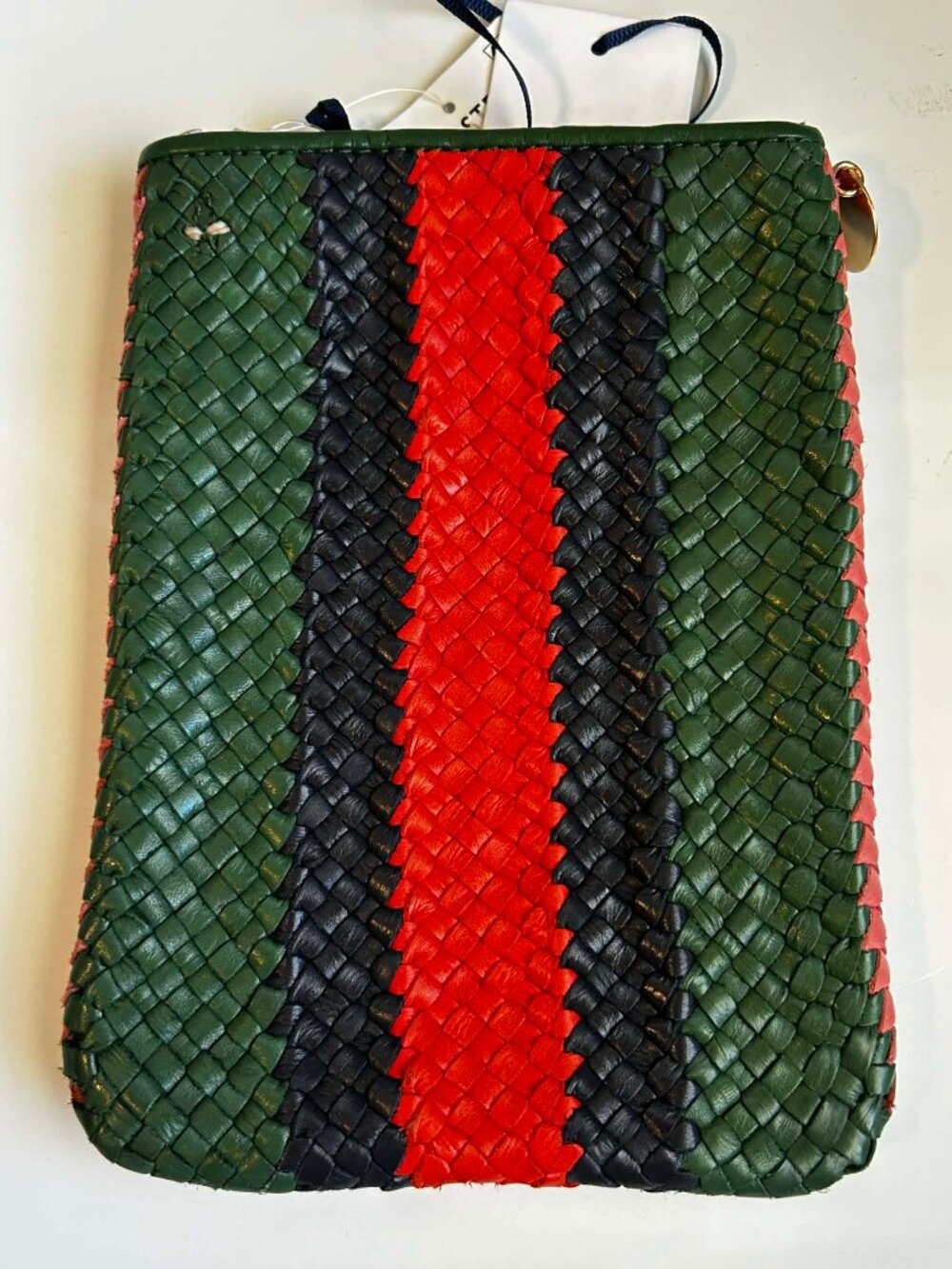 NWT CLARE V. Poche Boho Hand Woven Leather Mini Pouch Bag MSRP $245 - Picture 5 of 11